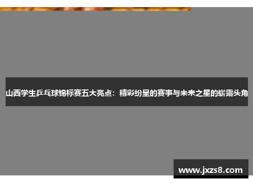 山西学生乒乓球锦标赛五大亮点：精彩纷呈的赛事与未来之星的崭露头角