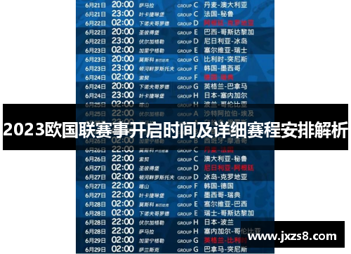 2023欧国联赛事开启时间及详细赛程安排解析